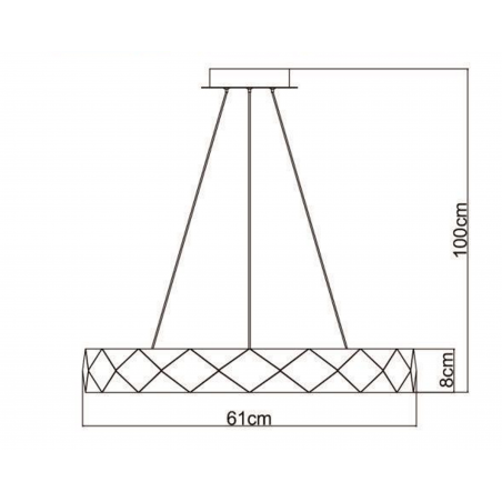 Lampa wisząca REUS led złota LP-8069/1P LED GD