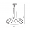 Lampa wisząca REUS złota LP-8069/1P GD