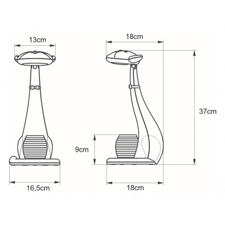 Lampka biurkowa K-BL1605 NIEBIESKI z serii KOTEK Kaja Lighting