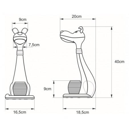 Lampka biurkowa K-BL1607 BIAŁY z serii PIESEK Kaja Lighting
