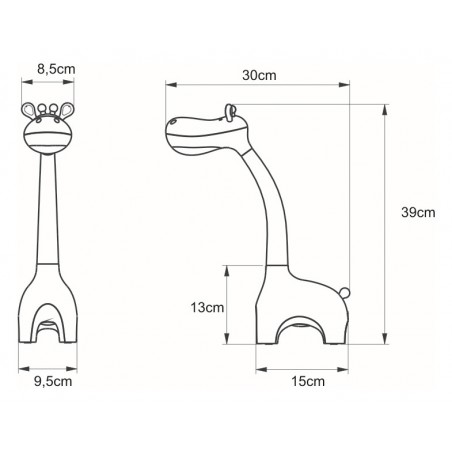 Lampka biurkowa K-BL1601 ŻÓŁTY z serii ŻYRAFA Kaja Lighting