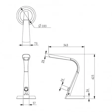 Lampka biurkowa K-BL1063 SREBRNY z serii BERKANE Kaja Lighting