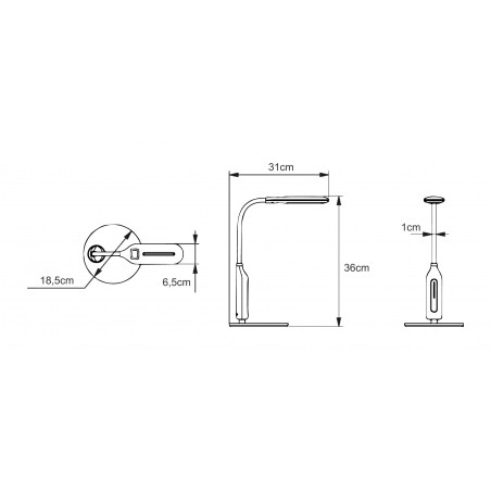 Lampka biurkowa K-BL1072 BIAŁY z serii MIDA Kaja Lighting