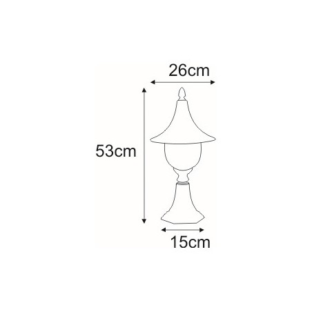 Lampa ogrodowa stojąca K-8133 CZARNY z serii BOSTON Kaja Lighting