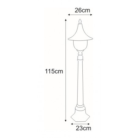Lampa ogrodowa stojąca K-8134 CZARNY z serii BOSTON Kaja Lighting