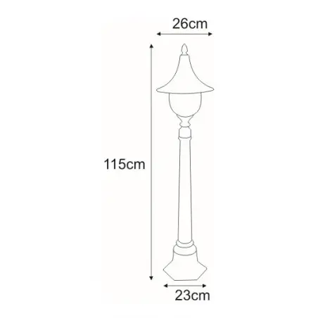 Lampa ogrodowa stojąca K-8134 CZARNY z serii BOSTON Kaja Lighting