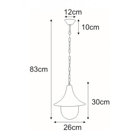 Lampa ogrodowa wisząca K-8126 CZARNY/ZŁOTY z serii BOSTON Kaja Lighting