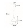 Lampa ogrodowa wisząca K-8126 CZARNY/ZŁOTY z serii BOSTON Kaja Lighting