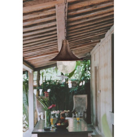 Lampa ogrodowa wisząca K-8126 CZARNY/ZŁOTY z serii BOSTON Kaja Lighting
