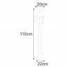 Lampa ogrodowa stojąca K-6007A/L CZARNY/ZŁOTY z serii VASCO Kaja Lighting