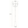 Lampa ogrodowa stojąca K-7007A2/3N CZARNY/ZŁOTY z serii VASCO Kaja Lighting