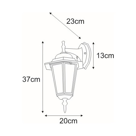 Kinkiet K-5009A DOWN CZARNY z serii STANDARD Kaja Lighting