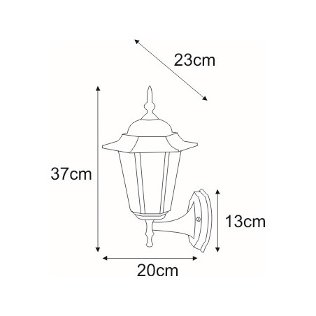 Kinkiet K-5009A UP CZARNY z serii STANDARD Kaja Lighting