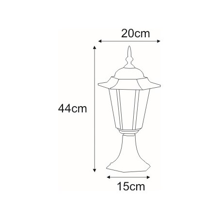 Lampa ogrodowa stojąca K-5009S CZARNY z serii STANDARD Kaja Lighting