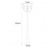 Lampa ogrodowa stojąca K-7009A2/3 CZARNY z serii STANDARD Kaja Lighting