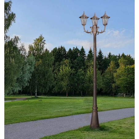 Lampa ogrodowa stojąca K-7009A2/3 CZARNY/ZŁOTY z serii STANDARD Kaja Lighting