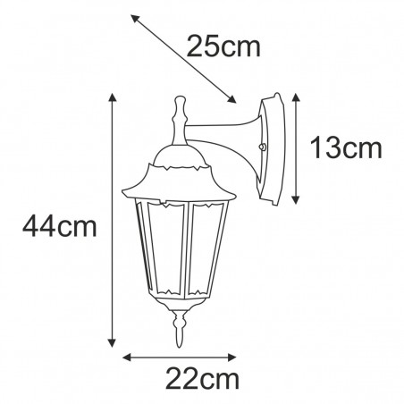 Kinkiet K-5006A DOWN CZARNY/ZŁOTY z serii LOZANA Kaja Lighting