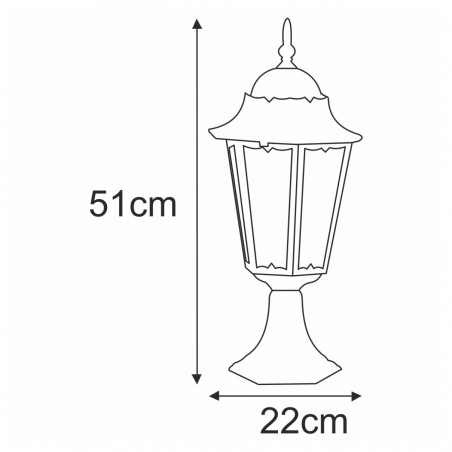 Lampa ogrodowa stojąca K-5006S CZARNY/ZŁOTY z serii LOZANA Kaja Lighting