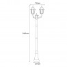 Lampa ogrodowa stojąca K-7006A2/2 CZARNY/ZŁOTY z serii LOZANA Kaja Lighting