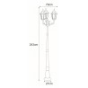 Lampa ogrodowa stojąca K-7006A2/3 CZARNY z serii LOZANA Kaja Lighting