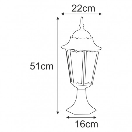 Lampa ogrodowa stojąca K-5006S CZARNY z serii LOZANA Kaja Lighting