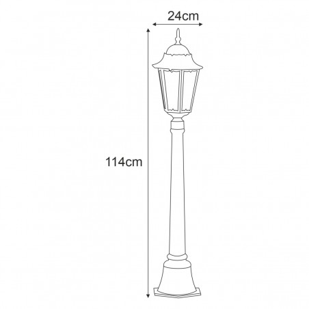 Lampa ogrodowa stojąca K-6006A CZARNY z serii LOZANA Kaja Lighting