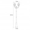 Lampa ogrodowa stojąca K-7006A2/2 CZARNY z serii LOZANA Kaja Lighting