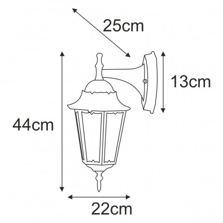 Kinkiet K-5006A DOWN CZARNY z serii LOZANA Kaja Lighting