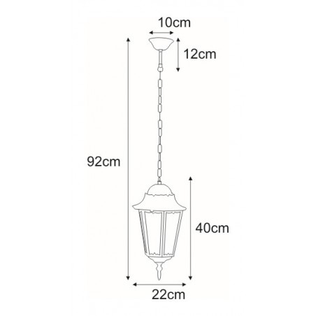 Lampa ogrodowa wisząca K-5006H CZARNY z serii LOZANA Kaja Lighting