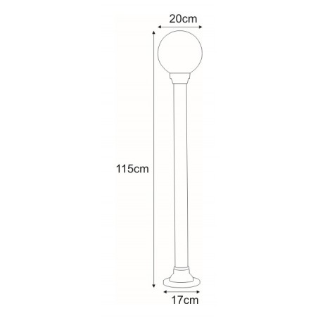Lampa ogrodowa stojąca K-ML-OGROD 200 0.9 KL. OPAL z serii ASTRID Kaja Lighting