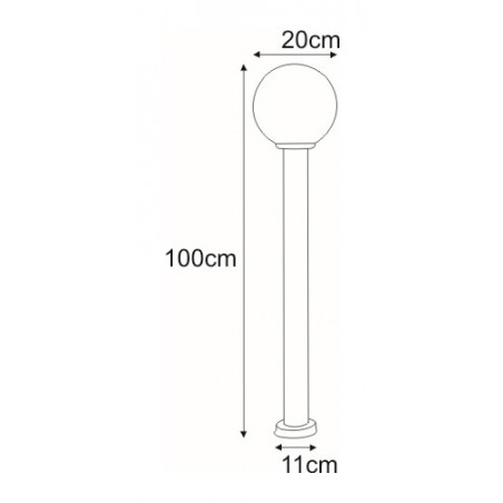 Lampa ogrodowa stojąca K-LP270-1000 z serii ANA Kaja Lighting
