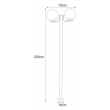 Lampa ogrodowa stojąca K-LP270-2200 z serii ANA Kaja Lighting