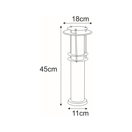 Lampa ogrodowa stojąca K-LP238-450 z serii TARES Kaja Lighting