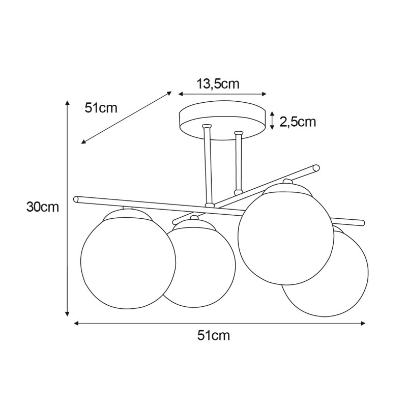 Lampa sufitowa K-5166 z serii GAMMA Kaja Lighting