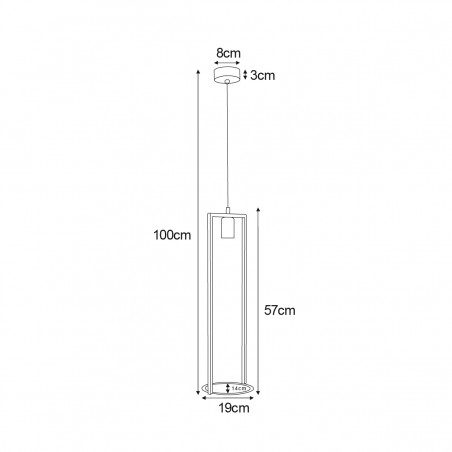 Lampa wisząca z kwietnikiem K-4038 z serii ESTERA Kaja Lighting