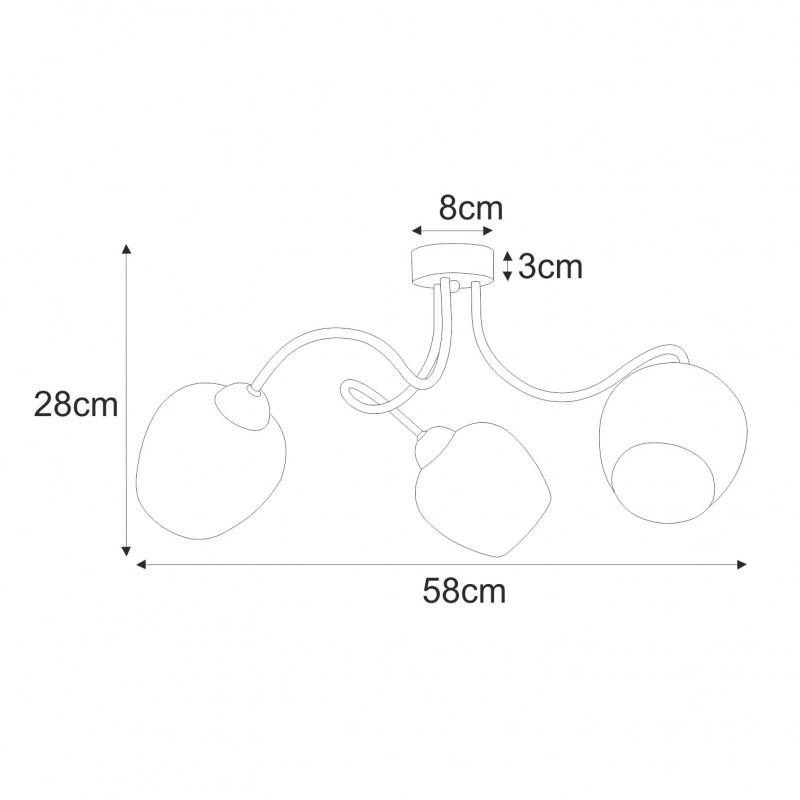 Lampa sufitowa K-5195 z serii SARA Kaja Lighting