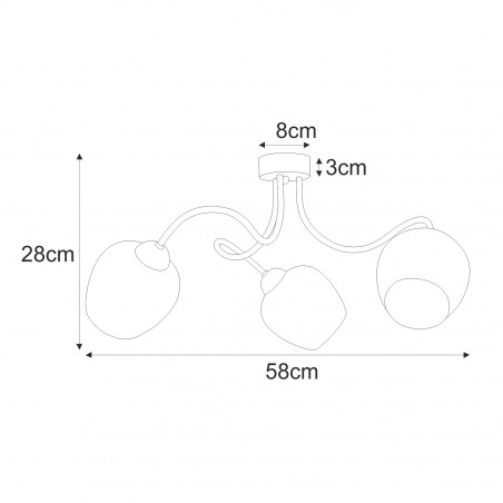 Lampa sufitowa K-5195 z serii SARA Kaja Lighting