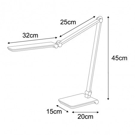 Lampka biurkowa K-BL1121 SREBRNY z serii RICO Kaja Lighting