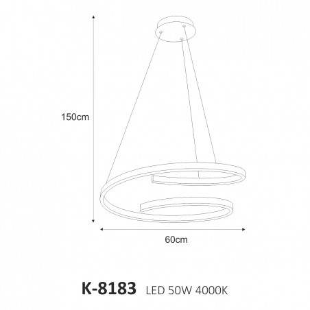 Lampa wisząca K-8183 z serii KOLOSO Kaja Lighting