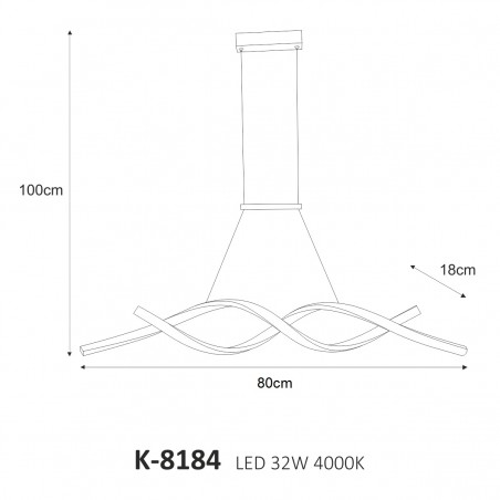 Lampa wisząca K-8184 z serii BURGO Kaja Lighting
