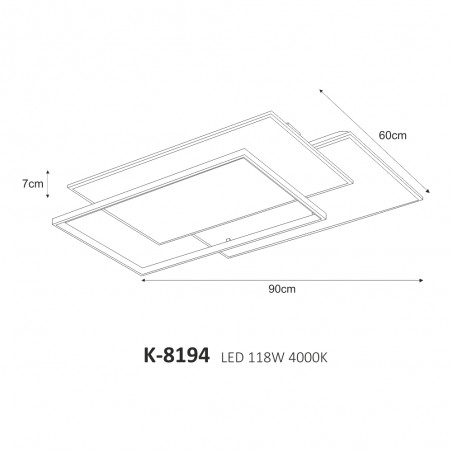 Plafon K-8194 z serii LAGOS Kaja Lighting