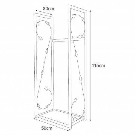 Stojak na drewno KS-22 STOJAK LIŚĆ L z serii KAJA HOME Kaja Lighting