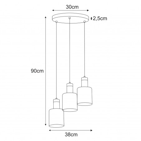 Lampa wisząca K-5252 z serii BRUS Kaja Lighting
