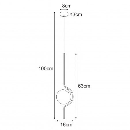 Lampa wisząca K-5330 z serii NEVA Kaja Lighting