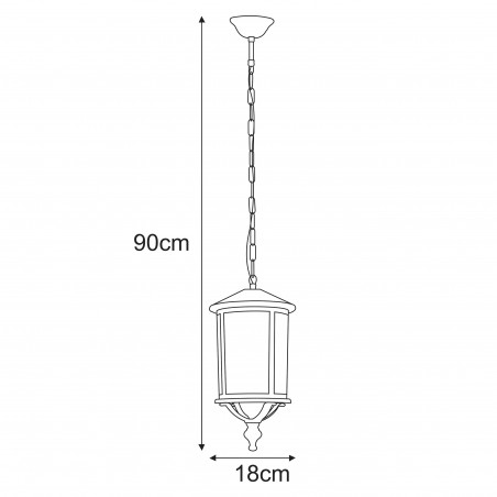 Lampa ogrodowa wisząca K-8211 z serii DETROIT Kaja Lighting