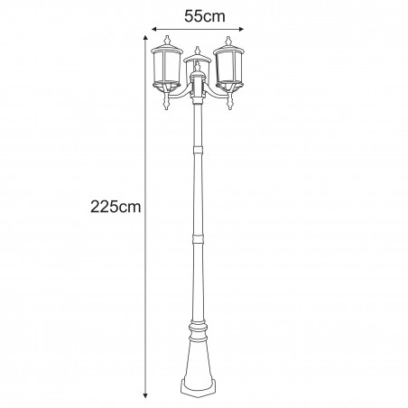Lampa ogrodowa stojąca K-8213 z serii DETROIT Kaja Lighting