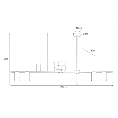 Lampa sufitowa K-4757 z serii ROCCO Kaja Lighting