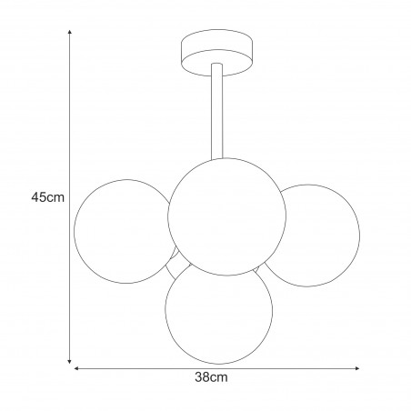 Lampa sufitowa K-5361 z serii INEZ Kaja Lighting