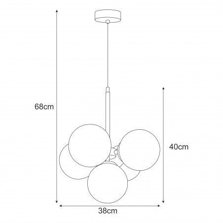 Lampa wisząca K-5365 z serii MEGAN Kaja Lighting