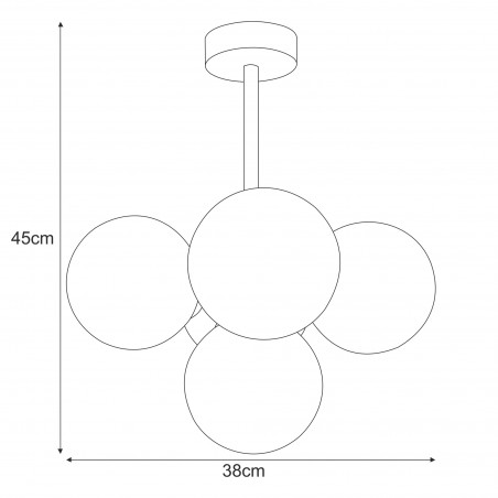 Lampa sufitowa K-5367 z serii PIRO Kaja Lighting